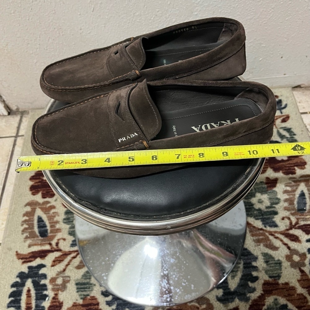Prada Mens Penny Loafers Moccasins Business Leather Shoes 2DD158 UK 7.5 US 8.5 - Picture 10 of 16
